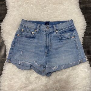 GAP WOMENS HIGH RISE 4" DENIM SHORTS Y2K BASIC NORMCORE CASUAL SUMMER